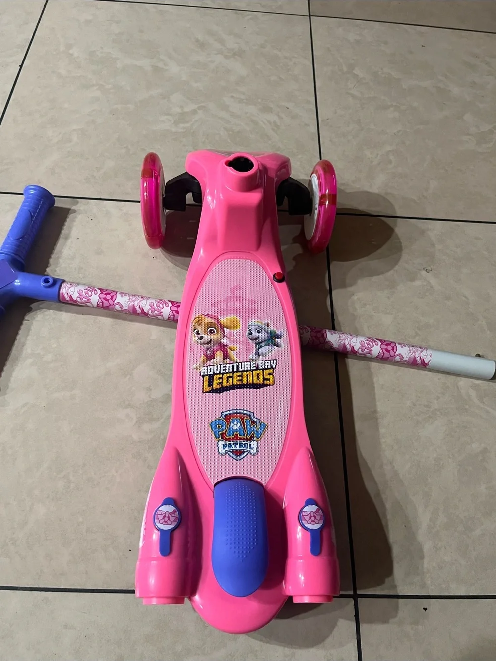 Pink Paw Patrol Kick Scooter for Kids